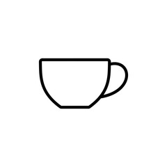 Cup of coffee icon isolated on white background. Coffee cup icon. Coffee vector icon. Tea