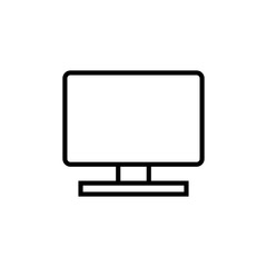 Computer icon isolated on white background. PC Icon vector. Computer monitor icon. Flat PC symbol.