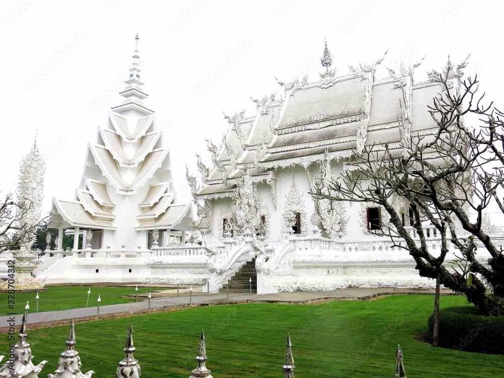 Wall mural the white temple in bangkok thailand