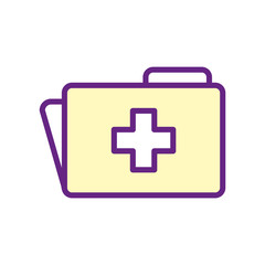 Obraz premium Isolated cross inside file line and fill style icon vector design