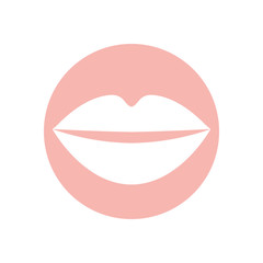 Obraz premium Isolated female mouth silhouette style icon vector design