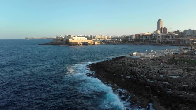 Breaking waves from a drone