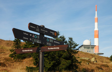 Wegweiser auf dem Brocken