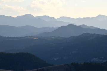 Fototapeta premium Blaue Berge Yellowstone