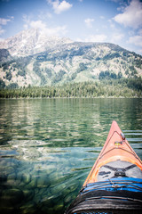 kayak on crystalline lake