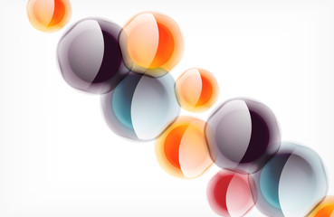 Abstract background - glass shiny transprent hexagon shapes overlapping eath other. Vector Illustration For Wallpaper, Banner, Background, Card, Book Illustration, landing page