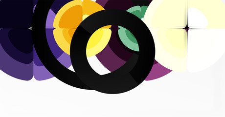 Abstract background, trendy color circles geometrical composition. Vector Illustration For Wallpaper, Banner, Background, Card, Book Illustration, landing page