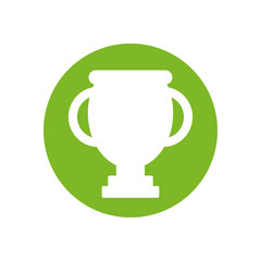 Isolated trophy silhouette block style icon vector design