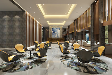 rendering empty lobby interior.