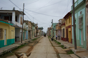 Rue de la ville de Cardenas, Cuba, Antilles