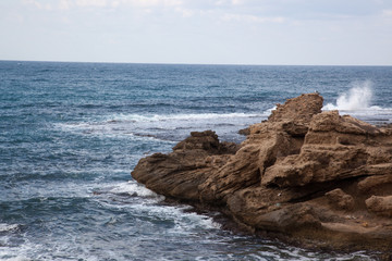 Mediterranean Sea at Caesarea, Israel