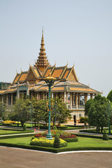 Obraz premium Moonlight Pavilion (Preah Thineang Chan Chhaya) in Royal Palace (Preah Barum Reachea Veang Nei Preah Reacheanachak Kampuchea) in Phnom Penh. Cambodia