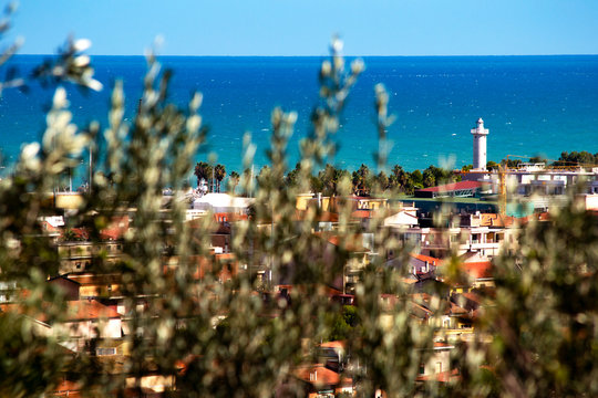 lighthouse tower on the port of San Benedetto del Tronto, Ital