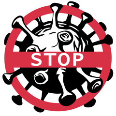 Sign coronavirus bacteria biology epidemic danger health medical