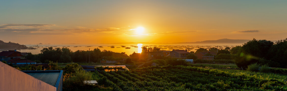 view of the ria de arousa from a high vantage point