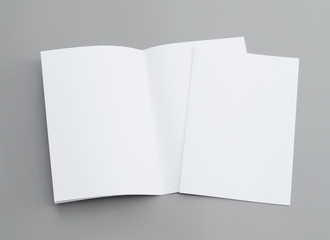 Blank portrait A4. Mock-ups white paper isolated on gray background. can use banners magazine products business texture newspaper.