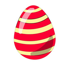 Beautiful bright multi-colored Easter egg. Suitable for cards, invitations, congratulations, holiday design, packaging, children's books, banners, signage. Vector sketch.
