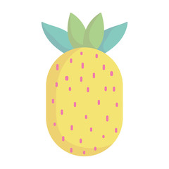 pineapple tropical fresh fruit food cartoon icon style design