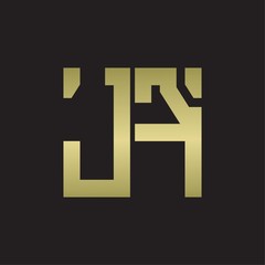 Obraz premium JF Logo with squere shape design template with gold colors