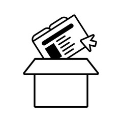 elements of the digital world on white background