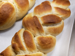 Real simple homemade bread recipe made by Brazilian or Latin with  natural fermentation
