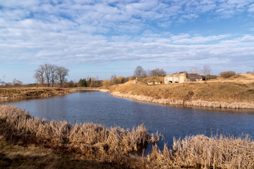 Obraz premium Twierdza Osowiec. Rzeka Biebrza, Podlasie, Polska