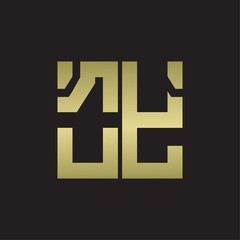 Obraz premium OY Logo with squere shape design template with gold colors