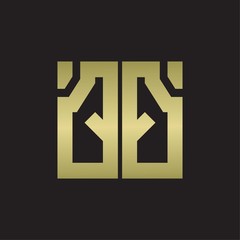 Obraz premium QQ Logo with squere shape design template with gold colors