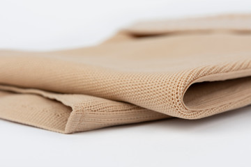 Obraz na płótnie Canvas Close up of flat knit Graduated Compression Garments for leg lymphedema, edema and lipedema - powerful compression stocking for greater edema containment