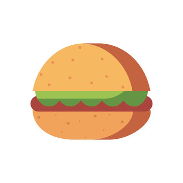 Isolated hamburger food fill style icon vector design