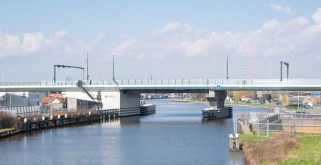 Analia Bridge over canal Gouwe between the cities of Waddinxveen and Gouda, Netherlands