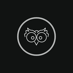 owl logo. with line art. modern template. vector
