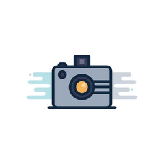 camera device line fill block style icon vector design