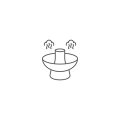Hot pot food vector icon symbol isolated on white background