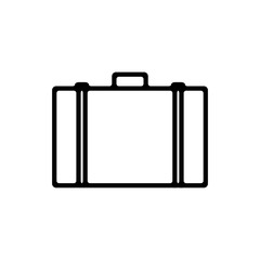 suitcase of clothes icon vector