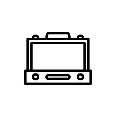 suitcase of clothes icon vector