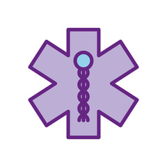 Isolated medical symbol line and fill style icon vector design