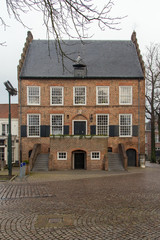 Old medieval town hall Oirschot in winter