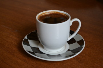 cup of coffee on table