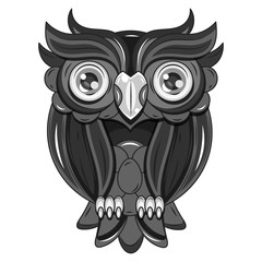 Decorative Owl Illustration Suitable For Greeting Card, Poster Or T-shirt Printing.