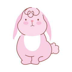 happy easter cute little rabbit cartoon season animal