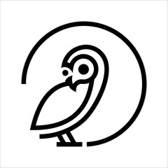 Outline Owl logo template design vector