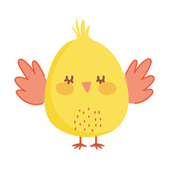 cute little chicken bird animal farm icon
