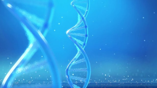 DNA blue background
