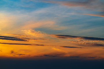 Fototapeta premium Colorful beautiful sunset sky background