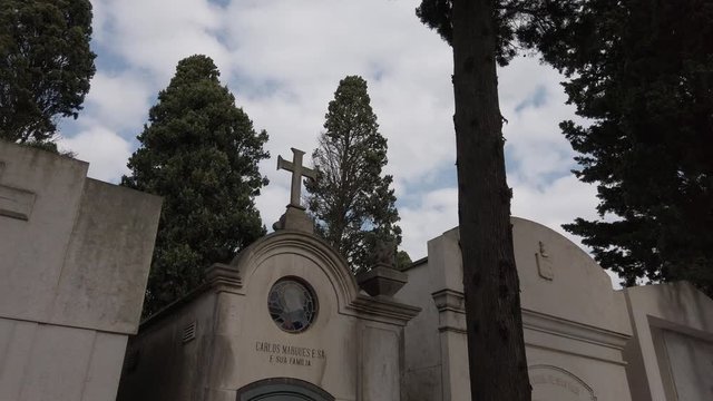 Prazeres Cemetery is the largest cemetery in Lisbon, Portugal