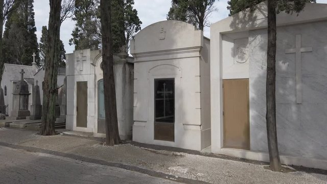Prazeres Cemetery is the largest cemetery in Lisbon, Portugal