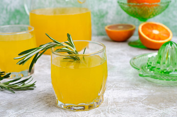Orange drink with rosemary