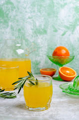 Orange drink with rosemary
