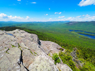 Scenic view of lake in the mountains